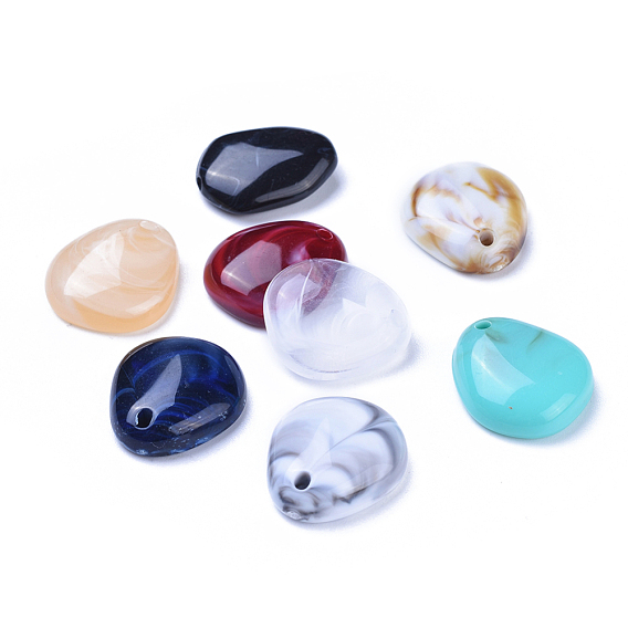 Acrylic Pendants, Imitation Gemstone Style, Drop