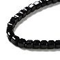 Natural Black Spinel Beads Strands, Faceted, Cube