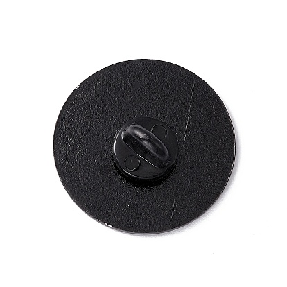 Pin de esmalte de palabra, Broche de aleación negra de electroforesis para ropa de mochila