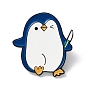 Пингвин с ножом, эмалированная булавка, брошь из мультяшного сплава для одежды рюкзака, электрофорез черный