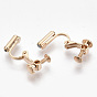 Brass Screw Clip-on Earring Converters Findings, Spiral Ear Clip, for Non-Pierced Ears