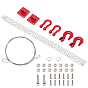 Kits d'accessoires de voiture jouet ahandmaker, y compris le jeu de chaînes de remorque en fer et en acier, fer avec ensemble de crochets de remorquage de voiture rc pour équipement de santé en alliage