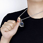 Luminaires synthétiques pierre lune avec 12 collier pendentif constellations, bijoux en acier inoxydable pour femmes, couleur inox