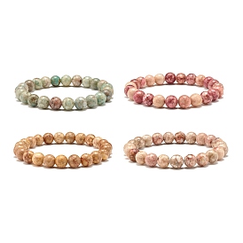 8.5 bracelet extensible en perles rondes en pierre maifanite / maifan naturelle teinte mm pour fille femme
