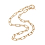 304 collar de cadena de clip de papel texturizado de acero inoxidable para mujer