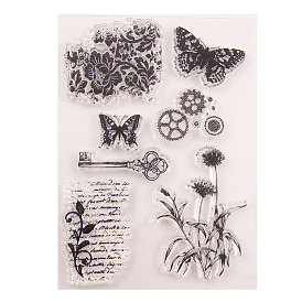Tampons en silicone transparent, pour scrapbooking diy, album photo décoratif, fabrication de cartes, feuilles de timbres, le modèle de papillon
