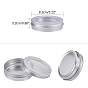 BENECREAT Round Aluminium Tin Cans, Aluminium Jar, Storage Containers for Jewelry Beads, Candies, with Screw Top Lid and Clear Window