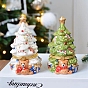 Joyero decorativo con bisagras de árbol de navidad de porcelana, para la decoración casera