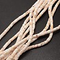 Column Natural Spiral Shell Red Lip Shell Beads Strands, 4~5x4~5mm, Hole: 1mm, about 133pcs/strand, 23.6 inch
