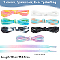 Fingerinspire 7Pairs 7 Colors Luminous Polyester Shoelaces, Splashing Style Glow in the Dark Shoe Laces, Flat