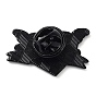 Valentine's Day
 Black Zinc Alloy Brooches, Skull/Heart/Rose Pink Enamel Pins for Women