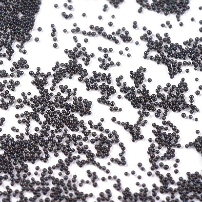 Ab-plaqué couleur décoration de mini perles de verre d'art d'ongle 3d bricolage, minuscules perles de clou de caviar, 0.6~0.8 mm, sur 450 g / sac