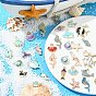 50 piezas 50 estilos colgantes de esmalte de aleación de animales marinos, formas mixtas