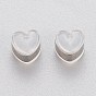Eco-Friendly Plastic Ear Nuts, Earring Backs, with 304 Stainless Steel Findings, Heart