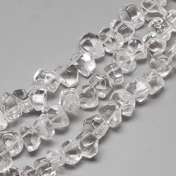 De perlas de cristal de cuarzo natural hebras, cuentas de cristal de roca, chip