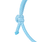 Cable de la toma de la pulsera de poliéster encerado coreano, para suministros de joyería, de diámetro ajustable: 40~70 mm