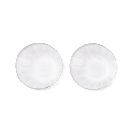 Glass Cabochons, Flat Round, Faceted
