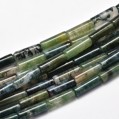 Natural Agate Column Bead Strands, 13~14x4~5mm, Hole: 1mm, about 29pcs/strand, 15.