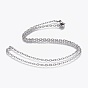 304 Stainless Steel Textured Cable Chain Necklaces, with 304 Stainless Steel Beads and Clasps