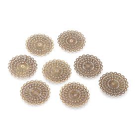Iron Links, Etched Metal Embellishments, Flat Round