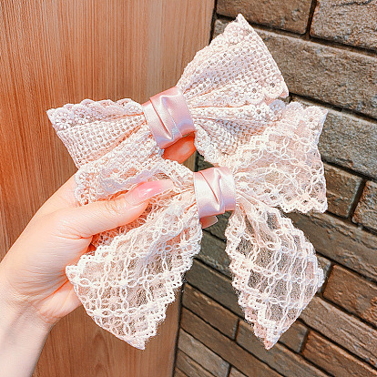 Cloth Bowknot Hair Barrette, Hair Accessories for Girls Women