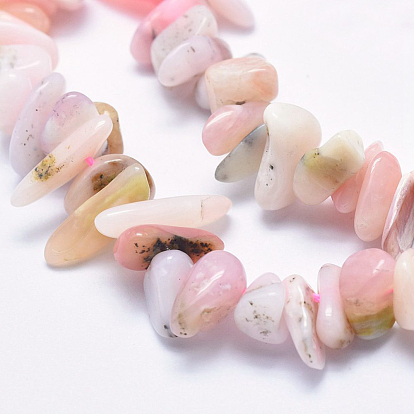 Rose naturel perles d'opale brins, puces