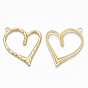 Alloy Big Pendants, Matte Style, Cadmium Free & Nickel Free & Lead Free, Heart, Real 14K Gold Plated