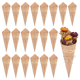 DIY Kraft Paper Crafts, for Gift Cones Bouquet Flower Gift Box