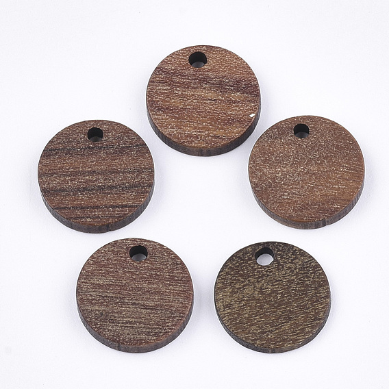 Walnut Wood Pendants, Flat Round