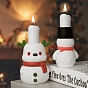 Силиконовые формы для рождественских подсвечников, формы для литья цемента из смолы и гипса, колокольчик/олень/снеговик