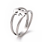 201 кольцо на палец в форме девушки из нержавеющей стали, полое широкое кольцо для женщин