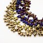 Electroplate Glass Beads Strands, Top Drilled Beads, Faceted, Teardrop