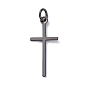 Brass Pendants, Long-Lasting Plated, Real 18K Gold Plated, Cross