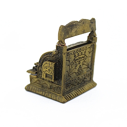 Miniature Alloy Cash Register, for Dollhouse Accessories Pretending Prop Decorations