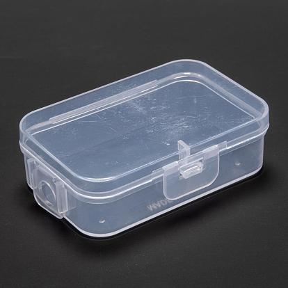 Contenedor de almacenamiento de perlas de polipropileno (pp), cajas de mini contenedores de almacenamiento, con tapa abatible, Rectángulo