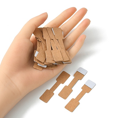 Paper Fold Over Blank Sticky Price Tags, Rectangle
