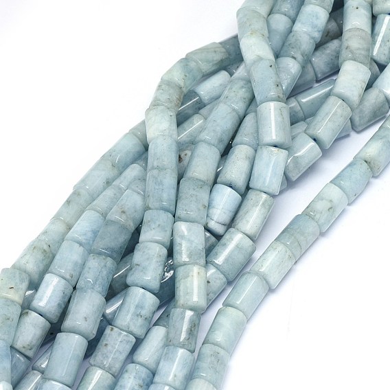 Natural Aquamarine Beads Strands, Column