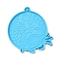Moules en silicone pendentif thème océan diy, moules de résine, pour la résine UV, fabrication de bijoux en résine époxy, motif crabe/dauphin/pieuvre