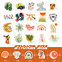 100Pcs Boho Style PVC Self-Adhesive Stickers, Waterproof Decals for Suitcase, Skateboard, Refrigerator, Helmet, Mobile Phone Shell