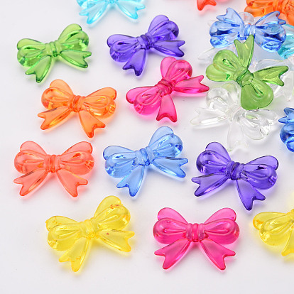 Transparent Acrylic Beads, Bowknot