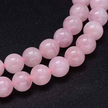Perles de quartz rose rondes de qualité naturelle aa madagascar