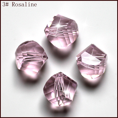 Imitación perlas de cristal austriaco, aaa grado, facetados, polígono