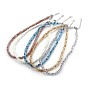 Glass Beaded Necklaces, with 304 Stainless Steel Lobster Claw Clasps