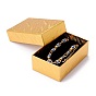 Caja de regalo de cartón cajas de joyería, para el collar, Esposas, con esponja negra adentro, Rectángulo