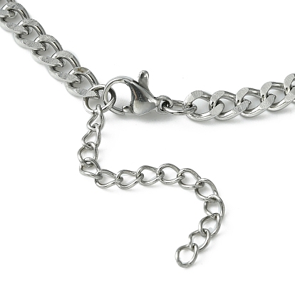 2Pcs Yin Yang Alloy Magnetic Couple Bracelets Set, 304 Stainless Steel Link Bracelets