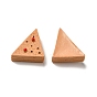 Cabochons décodés alimentaires imitation résine opaque, gateau de triangle