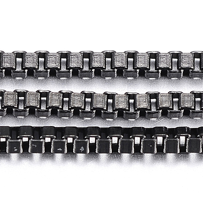 Revestimiento iónico (ip) 304 cadenas venecianas / cadenas de caja de acero inoxidable, sin soldar, con carrete