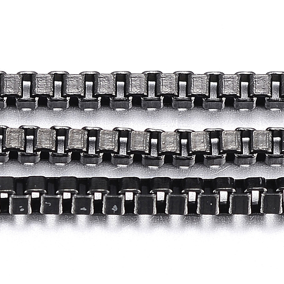 Revestimiento iónico (ip) 304 cadenas venecianas / cadenas de caja de acero inoxidable, sin soldar, con carrete