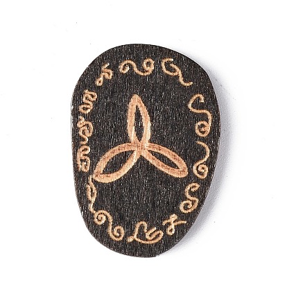 Runas de brujas de madera, símbolo gitano grabado para la adivinación de la meditación, con bolsa de tela de almacenamiento con cordón y caja con patrón de diosa de la luna triple