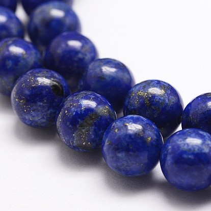 Naturelles lapis-lazuli perles brins, ronde